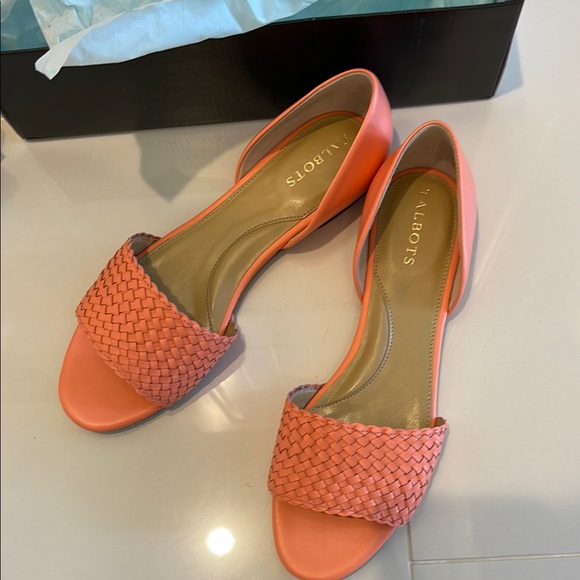 Talbots Sunlit Coral Leona Woven Sandals - Picture 2 of 4